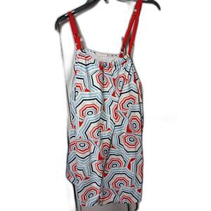 Crown & Ivy Umbrellicana Flyaway Tankini Swim Top and Swim Skirt, Womens 3XL,